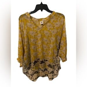 Cabi yellow/black blouse